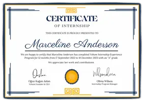 internship certificate